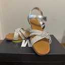 SM NEW YORK SANDALS, SILVER, JSIENNA SIZE 2