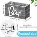 Wine Gifts Coasters for Women Set of 6 Wine Accessories for Lovers House Warming Gifts New Home Funny Cocktail Coasters with Holder for Adults Bar Party, 4 Inch(Gray)