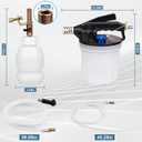 3L Vacuum Brake Bleeder Kit, One Person Pneumatic Brake Fluid Bleeder, Flush Kit with 2L Pneumatic Fluid Extractor and 1L Refilling Bottle, with Pressure Clutch Bleeder Kit 16 Adapters