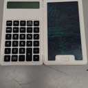 Desk Portable Basic Calculator, Small Mini Calculators with Writing Notepad and Stylus, More Lightweight and Portable, 12Digit Large Display Multi-Function for Office, School, Home & Financial (White)