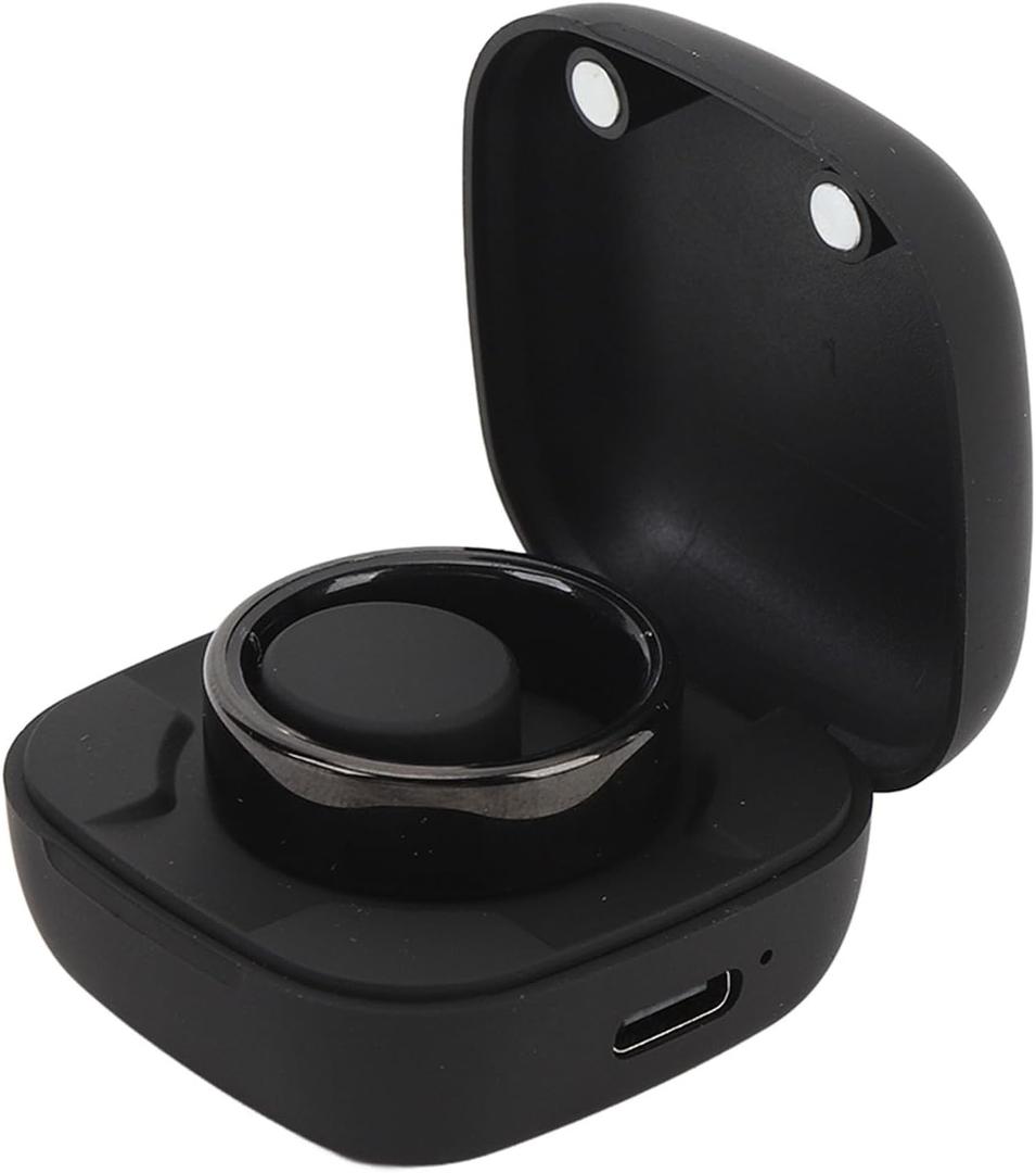 Vikye Smart Ring Health Tracker, BT5.1 IP68 Water Sleep Tracking Wearable Health Rings, Health Fitness Tracker Rings for Men Women, with APP, Black (13#)