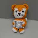 Mini Funny Positive Crochet Animals,Inspirational Handmade Crochet for Girl and Teenage Friends Emotional Small Gift for Birthday Graduation Teacher Appreciation,Cute Stuff Emotional Cheer Up Support