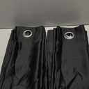 NICETOWN Pitch Black Solid Thermal Insulated Grommet Blackout Curtains/Drapes for Bedroom Window (2 Panels, 42 inches Wide by 63 inches Long, Black)