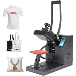 15 * 15cm Heat Press Machine, Digital Sublimation Printer Machine, Small T-Shirt Heat Press Machine, Precise Digital Control, for T Shirts, Bags, Mouse Pads