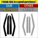 Tape-on Rain Guards for 2020-2024 Explorer AccessoriesSide Vent Visors Shades Window Deflectors for Explorer