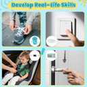 ATOYUS Montessori Busy Board Toys for Toddlers, Wooden Sensory Activity Toys for Kids, Learning Educational Travel Toy, Fine Motor Skills Christmas Birthday Gifts for Boys Girls