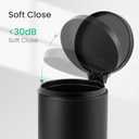 Cesun 1.2 Gallons Small Black Trash Can, Bathroom Garbage Can with Lid and Foot Pedal, Mini Round Wastebasket for Bathroom, Bedroom, Office, 4.5 Liters / 1.2 Gallons, Matte Black