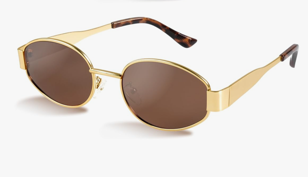livho 2025 Trendy Oval Sunglasses - Stylish Polarized Shades for Everyday - Retro Metal Frames