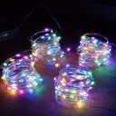 4-Pack 50 LEDs Multicolored Christmas Fairy Lights, Battery Operated Mini LED String Lights for Bedroom/Christmas/Parties/Wedding(Set of 4, Multi-Color)