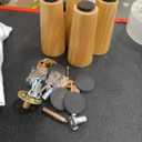 4pcs 4 Inch Wood Furniture Legs, Straight Conical Solid Wood Sofa Legs, Mid-Century Style Furniture Feet for Sofa Cabinet Table Cupboard Couch Ottoman Home DIY Projects