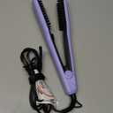 JINRI 3-in-1 Curling Wand & Flat Iron Hair Straightener and Hair Brush, Fast Heating Ceramic Flat Iron, Best Hot Tools Professional 1.26 inch Hair Iron, Dual Voltage (100-240V), Purple