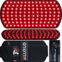 ALLOLO Red Light Therapy for Body, 3 in 1 LEDs Red Light Therapy Belt with Timer Remote Control, 660nm 850nm Infrared Light Therapy Pad for Body Waist Shoulder Knee, 16.7" x 7.9" Large Area