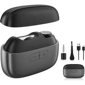 Electric Nail Clipper, Rechargeable Nail Trimmer with LED Light & Nail Storage, One-Touch Quiet Fingernail & Toenail Cutter for Adults & Seniors, USB-C, Long Battery Life Black