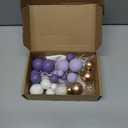 ASTARON 32 Pcs Ball Cake Topper Decorations Mini Balloons Cake Topper Sticks Foam Balls Cake Picks Cake Topper Balls Cake Decorations for Wedding Party Birthday Cake Decorating (Purple Gold)