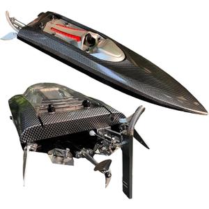 25inch UDI022 Large Remote Control Boat for Adults Experts 14y+ Alloy Tail Kits RC Brushless Watercraft 50km/h 31mph 3S/4S Battery & LED 4WD Full-Functions RC Sail