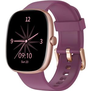 Fitness Tracker with Call Function, 1.85 Fitness Watch for Women and Men, 24/7 Heart Rate & Blood Oxygen Monitor, Sleep Tracker, 100+ Sport Modes, IP68 Waterproof (Purple)