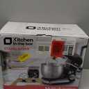 Kitchen in the box Stand Mixer,3.2Qt Small Electric Food Mixer,6 Speeds Portable Lightweight Kitchen Mixer for Daily Use with Egg Whisk,Dough Hook,Flat Beater (Black)
