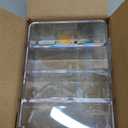 STORi 4-Compartment Clear Plastic Organizer, Rectangular Divided Makeup and Vanity Storage Bin, Use Upright for Eyeshadow Palettes, Made in USA