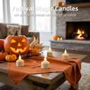 Rechargeable Tea Lights Flameless Candles with Remote Timer & Charging Base, LED Tealight Candles Battery Operated USB Candles for Fall Wedding Christmas Halloween Table Centerpiece Reception, 6-Pack