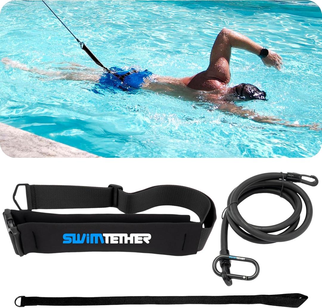 Swim Tether Belt Travel Pack for Stationary Swimming in Pools and Swim Spas - Summer Season 2024 - Small/Medium (Large/Extra Large)