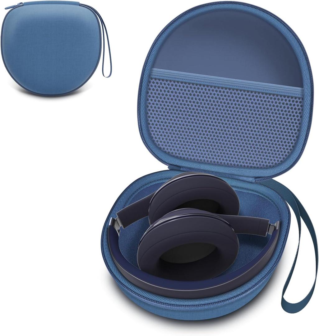 Headphone Case Compatible with Soundcore by Anker Q20i Q20 Q30 Q45 / BERIBES/TOZO/KVIDIO/Beats Noise Cancelling Over-Ear Headphones, Light Blue