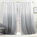 Exclusive Home Crescendo Lined Room Darkening Blackout Hidden Tab Top Curtain Panel Pair, 52"x96", Grey, Set of 2