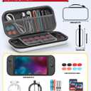 2 x Klipdasse Switch 2 Slim Case for Nintendo Switch 2 (2025)/Switch/OLED, Hard Shell Portable Case with Soft Lining, High Capacity, Lightweight, 10 Game Slots, Durable Ballistic Nylon-White