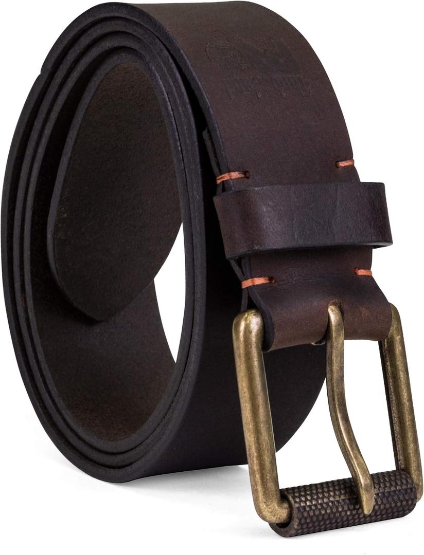 Timberland PRO Men's 40mm Workwear Work Belt Leather Belt (48, Dark Brown/Roller Buckley)