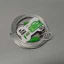 Petest 25ft Reflective Tie-Out Cable for Small Dogs Up to 35 Pounds (Green & Silver)