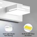 LED Modern Bathroom Vanity Light Fixtures, Dimmable White Vanity Lights for Bathroom Lighting Fixtures Over Mirror, with 360° Rotatable Acrylic Heads 7-Light 48-inch (Cool White 6000K)