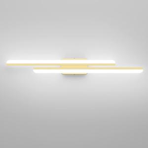 Ralbay 40" Modern LED Gold Vanity Lights 40W Frosted Aluminum Gold Bathroom Vanity Light Fixtures Over Long Mirror Modern Gold Bath Lighting 6000K White Light
