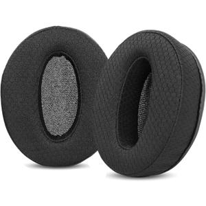 HA-NC100 Ear Pads Cushion Earpads Replacement Compatible with JVC HA-NC100 HA NC100 Noise Canceling Headphones Upgrade Fabric Black