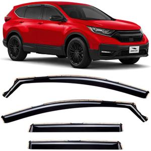 Voron Glass in-Channel Extra Durable Rain Guards for Honda CR-V (CRV) 2017-2022, Window Deflectors, Vent Window Visors, 4 Pieces - 200930