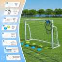 Soccer Goals for Backyard Soccer Goal 12x6 Big 10x6.5 8x6 6x4FT Soccer Goals for Youth Adults and Kids Large Metal 2" Goal Post with Agility Ladder and Target Net Soccer Cones Practice Equipment