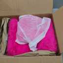 Faux Fur Boots for Women Furry Fluffy Short Snow Ankle Winter Boot Mid-Calf Fuzzy Outdoor Indoor Flat Shoes Comfortable (9.5, Pink)