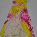 Women One-Piece Swimsuit with Cover up Wrap Skirt Sarong Bathing Suit Beach Outfit Summer (Small, Yellow 3d Flower Y316)