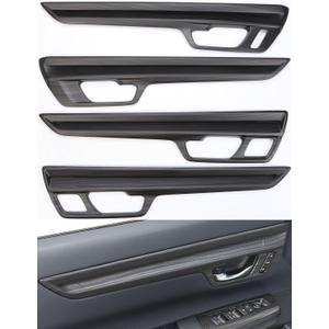 AntBooBoo for Honda CRV 2023 2024 2025 2026 EX-L, Sport Touring Hybrid Interior Door Panels Protetive Cover, Luxurious Wood Grain Interior Cover Moulding Trims for The New CR-V- Wood (with buttons)
