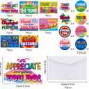 ZOIIWA 72 Pieces Employee Appreciation Cards Thank You Cards with Envelopes Bulk Decorations Colorful Gratitude Inspirational Staff Funny Happy Work Anniversary for Teacher Appreciation Coworkers
