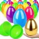 V-Opitos 25 PCS Jumbo Easter Eggs, 6 Inch Large Plastic Easter Eggs, Bulk Fillable Empty Eggs for Easter Egg Hunt, Surprise Eggs, Basket Stuffers Fillers, Easter Party Favor for Kids