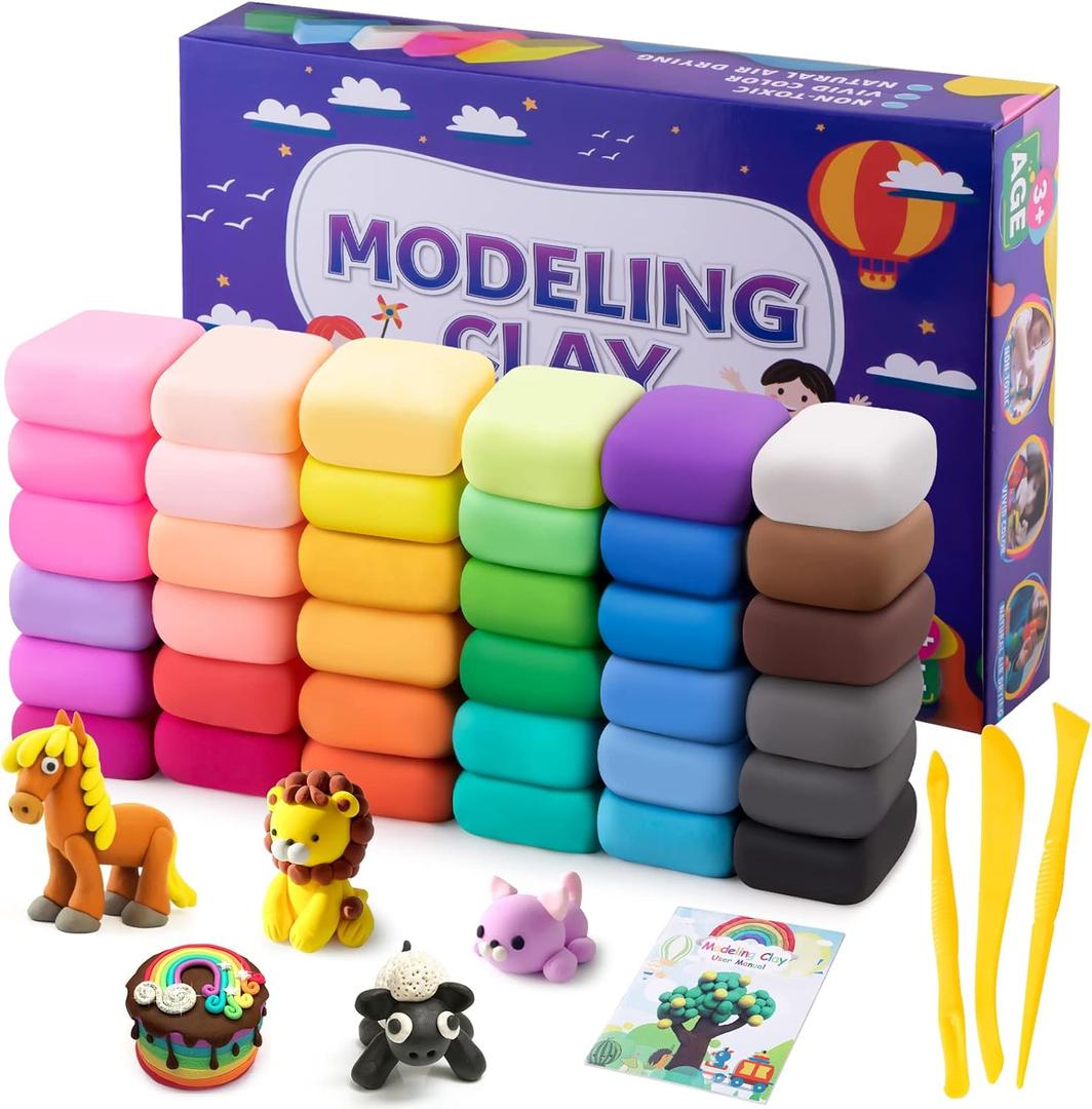 Air Dry Clay - 36 Colors Modeling Clay Kit