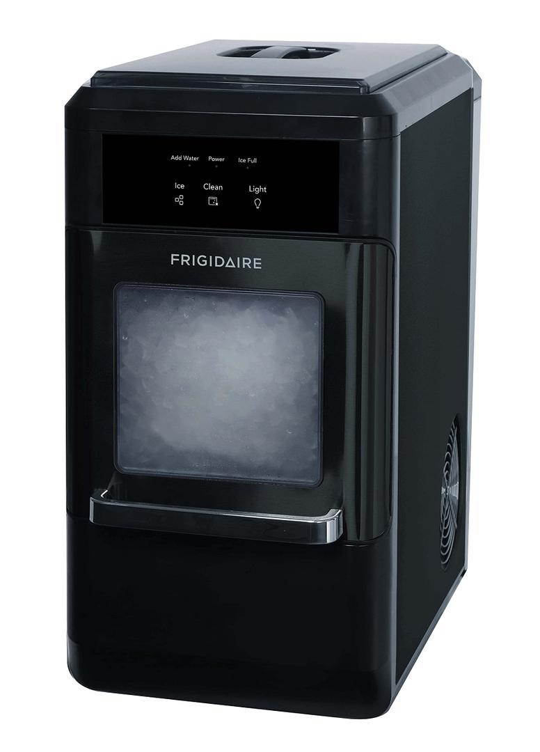 FRIGIDAIRE EFIC237 Countertop Crunchy Chewable Nugget Ice Maker, 44lbs per Day, Red Stainless