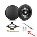 Gleyi Spare Tire Kit Compatible with 2012-2026 CRV, 2020-2026 CRV Hybrid - Includes 18x4 Black Rim, 155/90R18 Spare Tire, 29” Rolling Diameter, Includes car Jack kit and Spare tire Bag.
