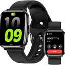 2025 Lightweight Smart Watch for Women, 1.75" AMOLED AI Smartwatch with Da GPT, Fitness Tracker with Heart Rate SpO2 Blood Pressure Sleep Monitor, 120+ Sports Modes, IP68 Waterproof for Android iOS (Black)