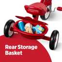 Radio Flyer Red Rider Trike, for Ages 2.5-5, Adjustable Seat, Steel Construction, Quiet Ride Wheels, Covered Storage Bin, Comfort Grip Handlebars, Easy Carry Seat Handle, Tricycle for Toddlers