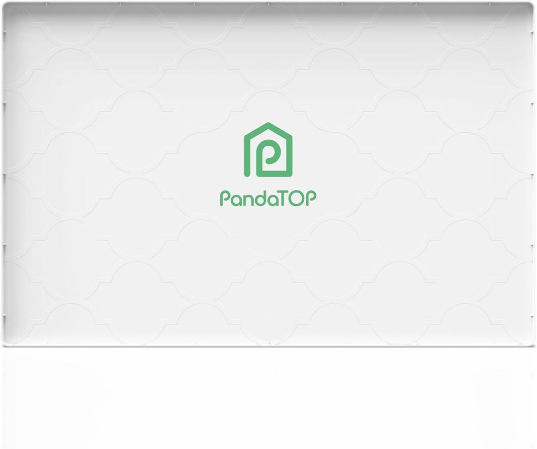 Under Sink Mat, 34" x 22" Silicone Kitchen Cabinet Tray, Waterproof & Flexible Under Sink Liner for Kitchen Bathroom and Laundry Room(White)