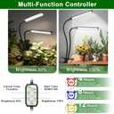 GooingTop Grow Light 100W 6000K, Super Bright White Desktop Clip Plant Lamp for Seedlings Succulents Seeds Starting Indoor Plants Growing,Bendable Gooseneck & Timer 4 8 12 H