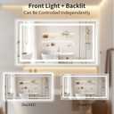 36"x40" LED Bathroom Mirror with Lights, Front& Backlit, Anti-Fog, Dimmable
