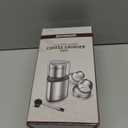 SHARDOR Coffee Grinder Electric Herb/Wet Grinder for Spices and Seeds with 2 Removable Stainless Steel Bowls, Silver