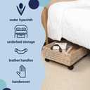 happimess Adaline Underbed Hyacinth Storage Bin 18.11", White Wash
