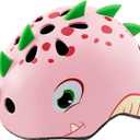 OutdoorMaster Kids Bike Helmet - Protective, Adjustable, Lightweight, Comfortable - Multi-Sport for Boys and Girls, 2 Sizes (Small 49-53cm (19.29"-20.87"), Dinosaur Pink)